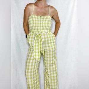 HOUSE OF HARLOW Gingham Jumpsuit